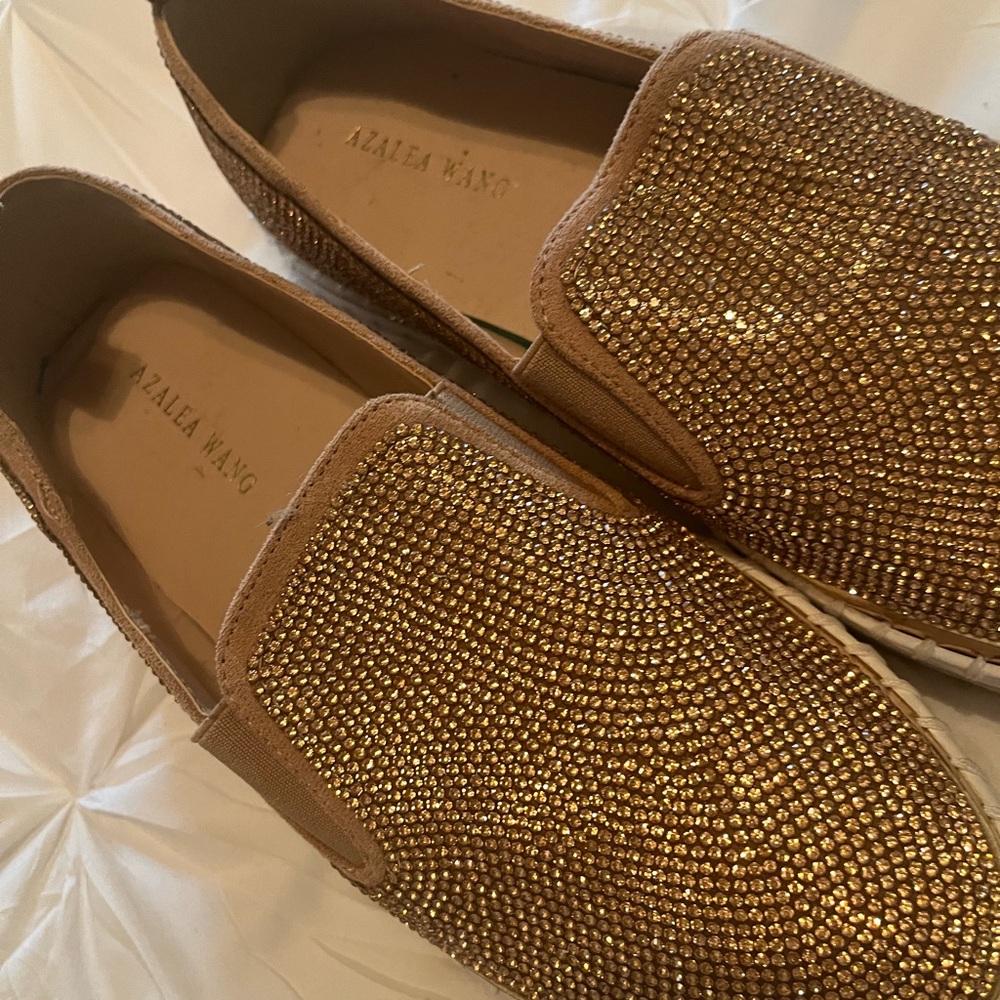 Beautiful Gold blinged out shoes